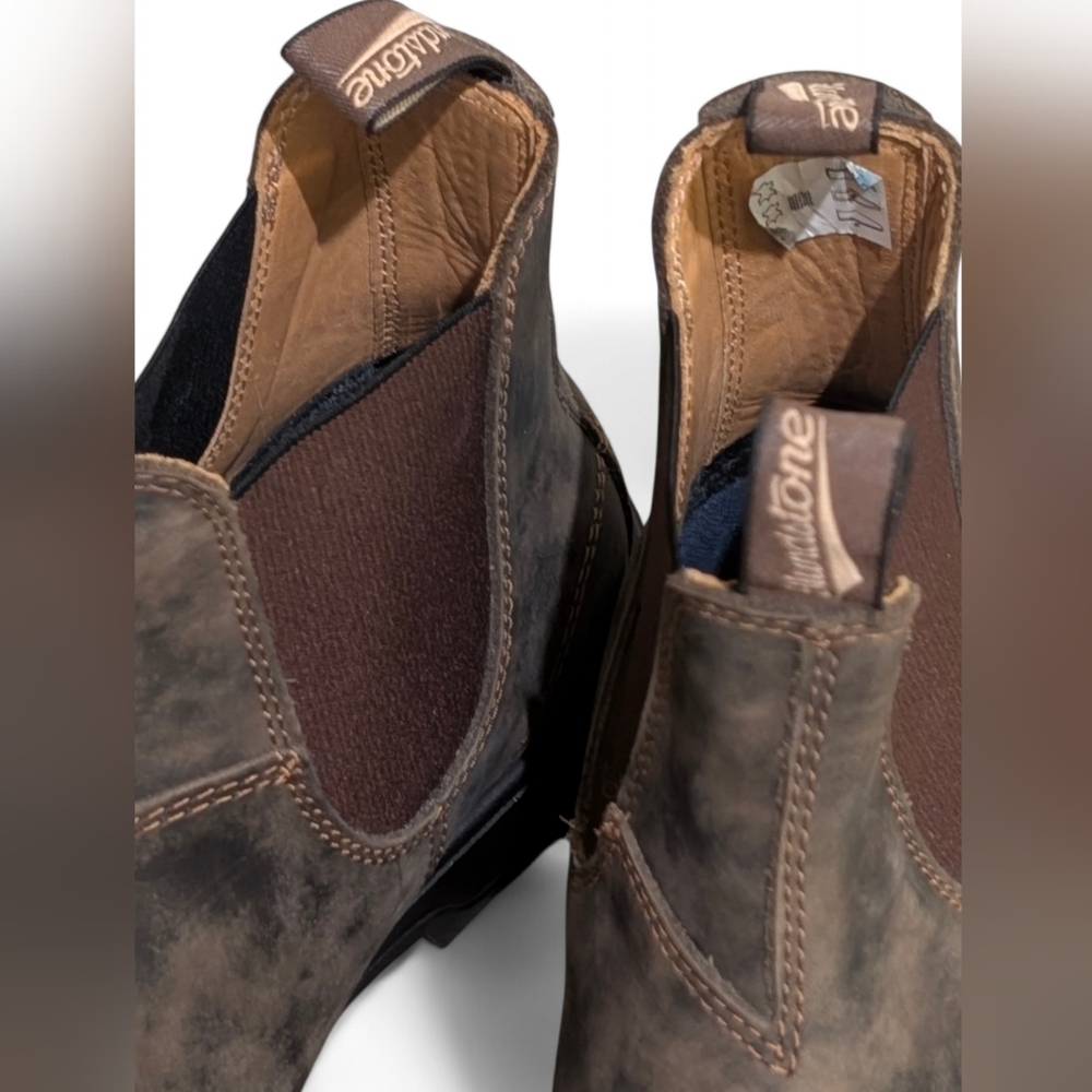 ​Blundstone 585 Rustic Brown Leather Chelsea Boots - AU Size 11 (US Men's 12 ) - Picture 4 of 12